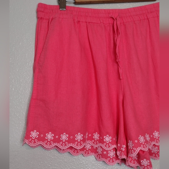 NWT J. Crew Women's Linen Blend Vacation Boho Drawstring Waist High Rise Shorts - Picture 3 of 15